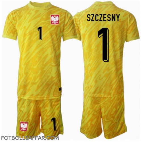 Polen Wojciech Szczesny #1 Målvakt Hemmadräkt Barn EM 2024 Kortärmad (+ Korta byxor)